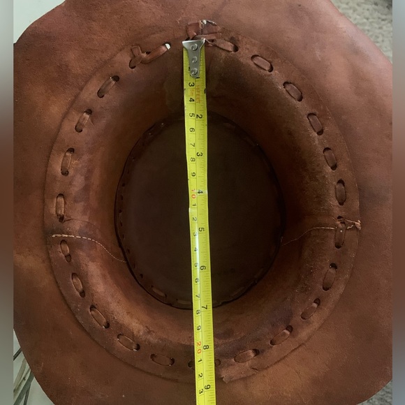 Hand stitched Leather Hat. Made in Mexico. - Picture 10 of 10